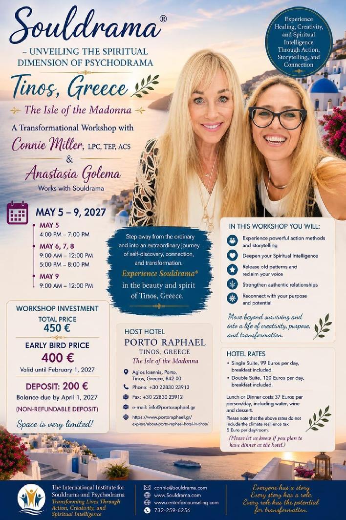 Souldrama in Greece, Tinos, Greece,Psychodrama